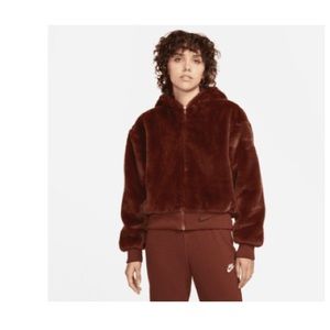 Nike, women’s faux fur jacket